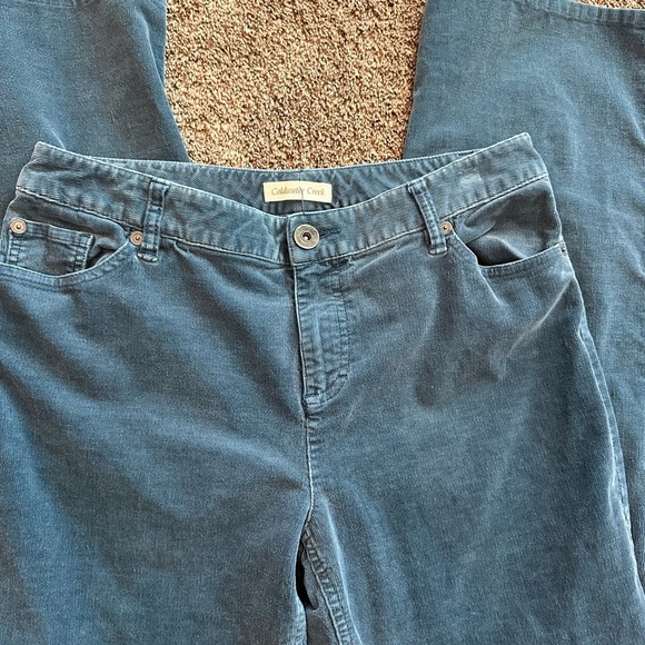 Vintage Coldwater Creek Blue Corduroy Pants sz 10 - Picture 2 of 4